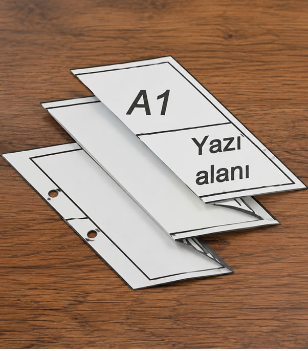A1 kağıdının katlanması. katlanmış hali