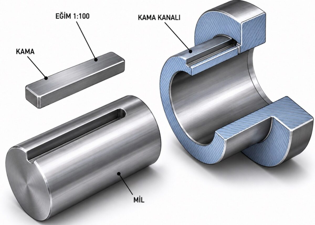 key, shaft, and keyway