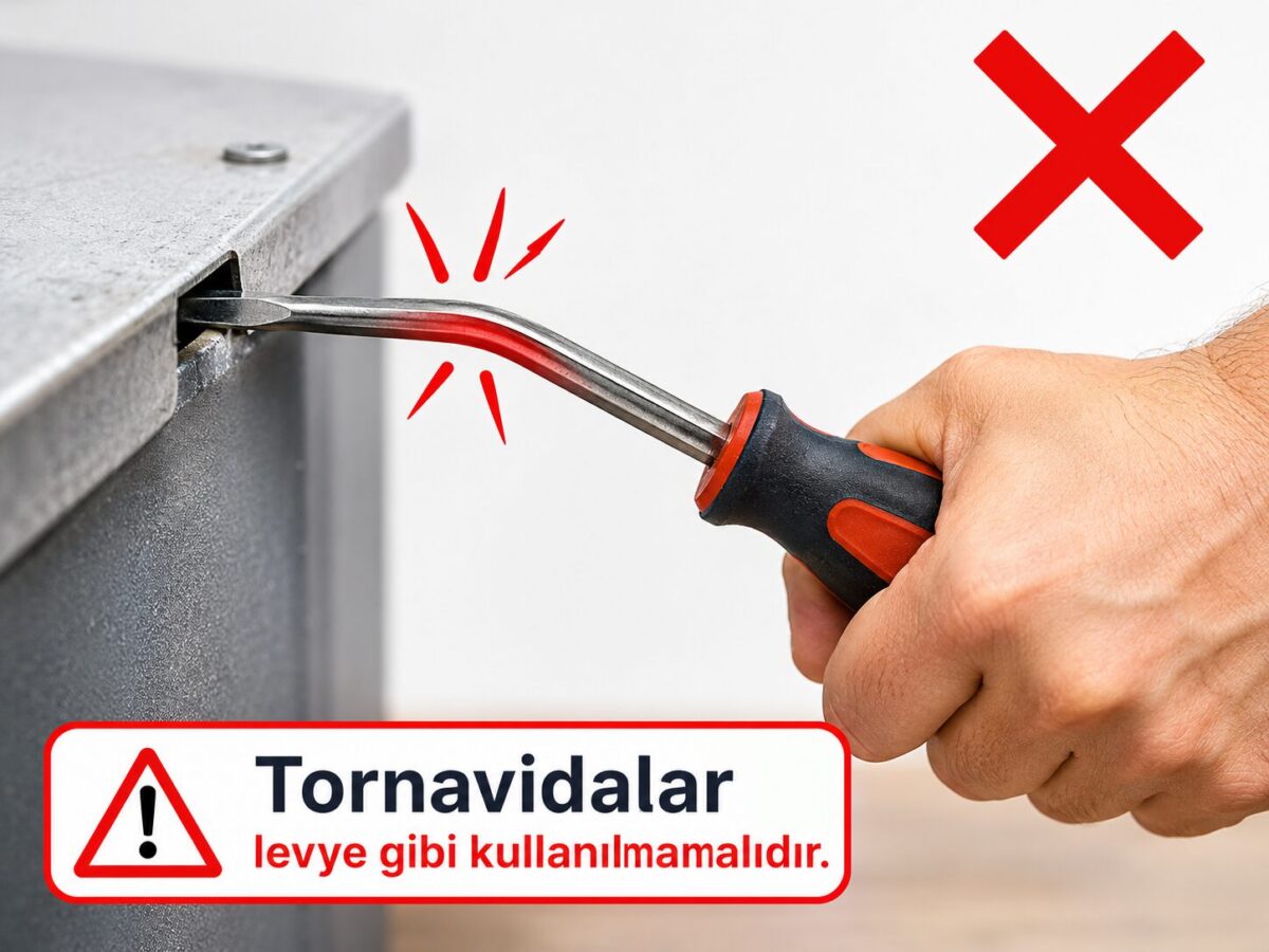 tornavidalar levye gibi kullanılmamalı