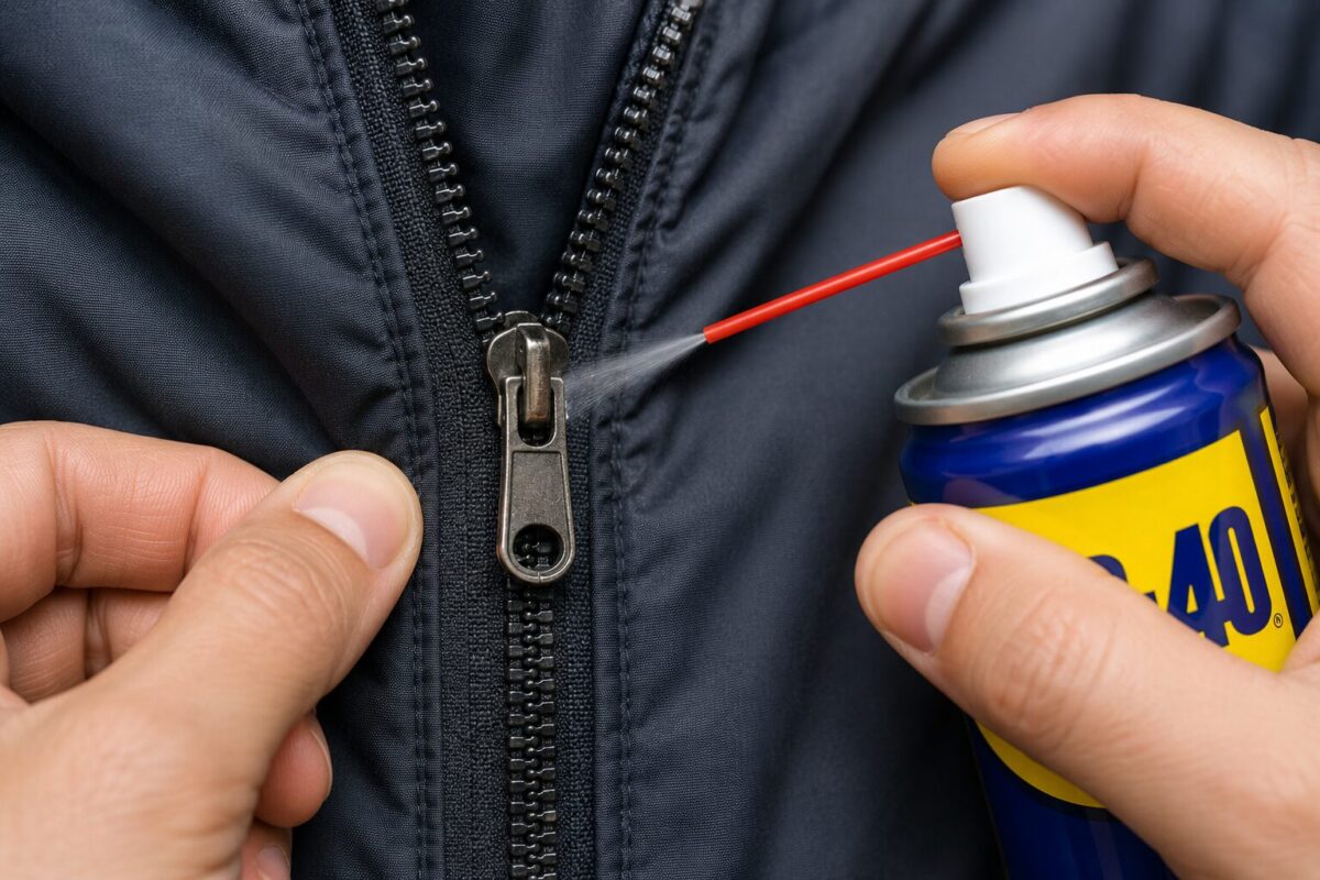 stuck zipper wd-40