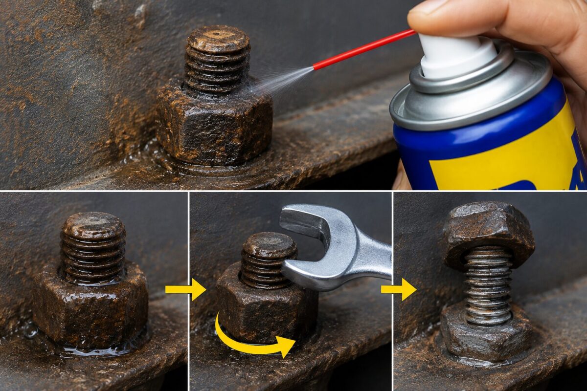 loosening rusted mechanisms with wd-40