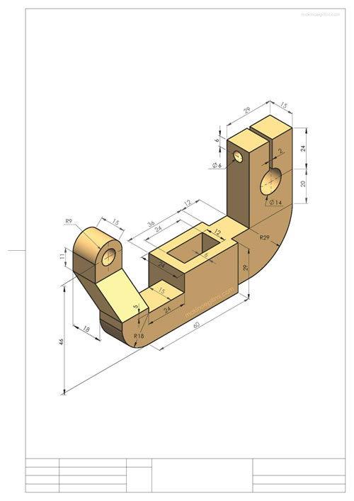 dimensioned technical drawing examples