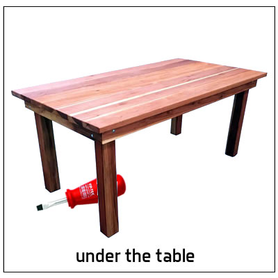 under the table