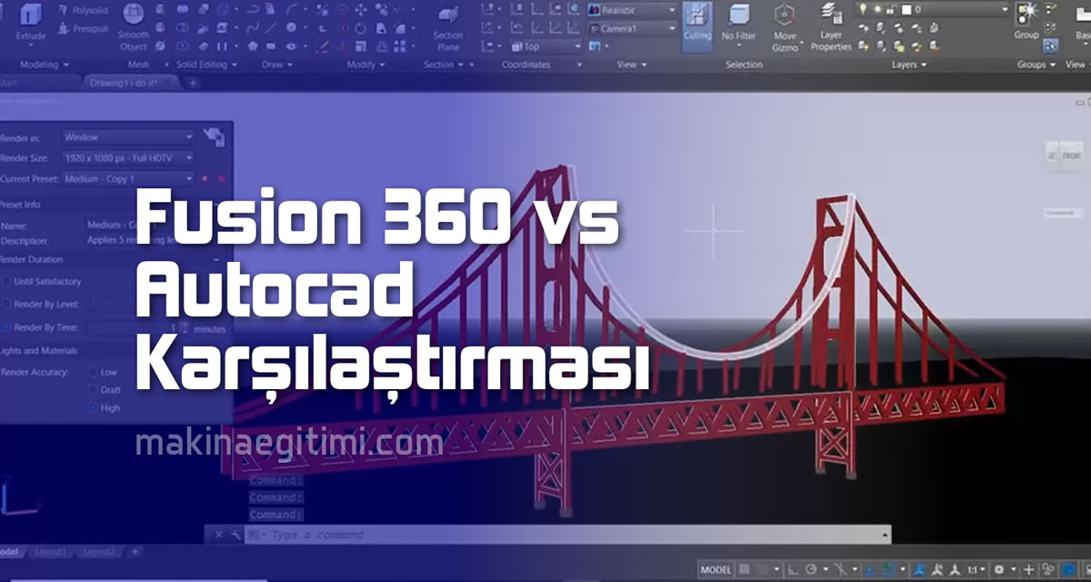 autocad ve fusion 360 karşılaştırması