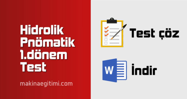 hidrolik pnömatik online test 1 - test soruları indir
