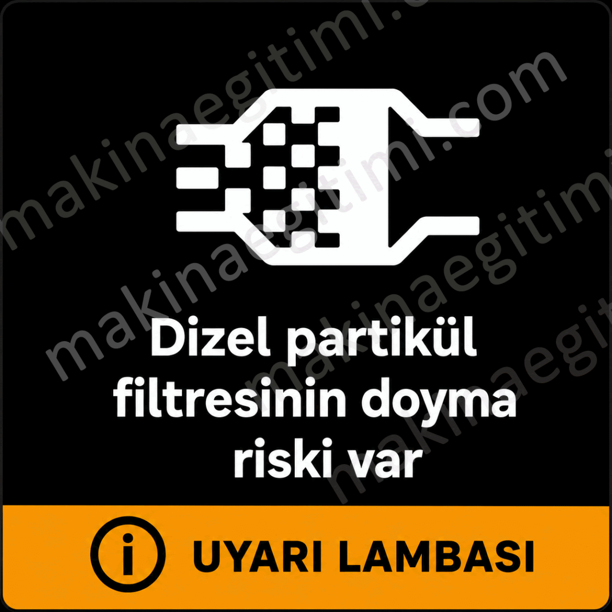 dizel partikül filtresinin doyma riski var uyarı ışığı
