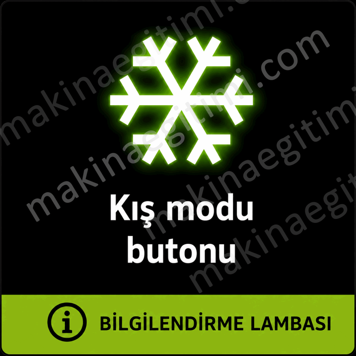 araç gösterge paneli kış modu butonu