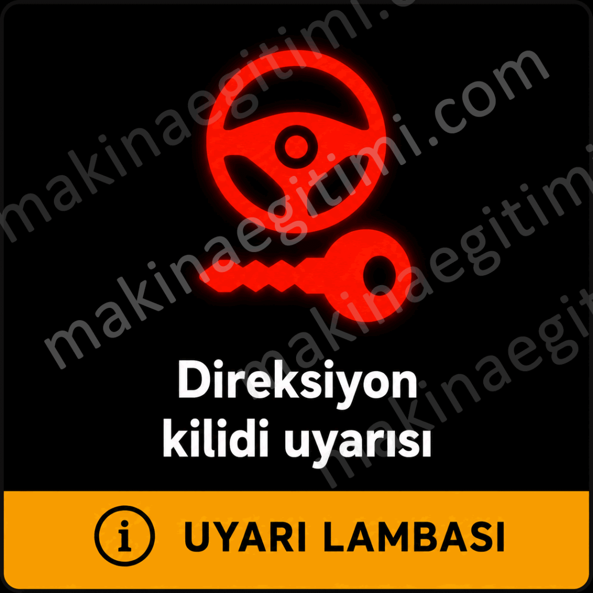 direksiyon kilidi uyarı lambası