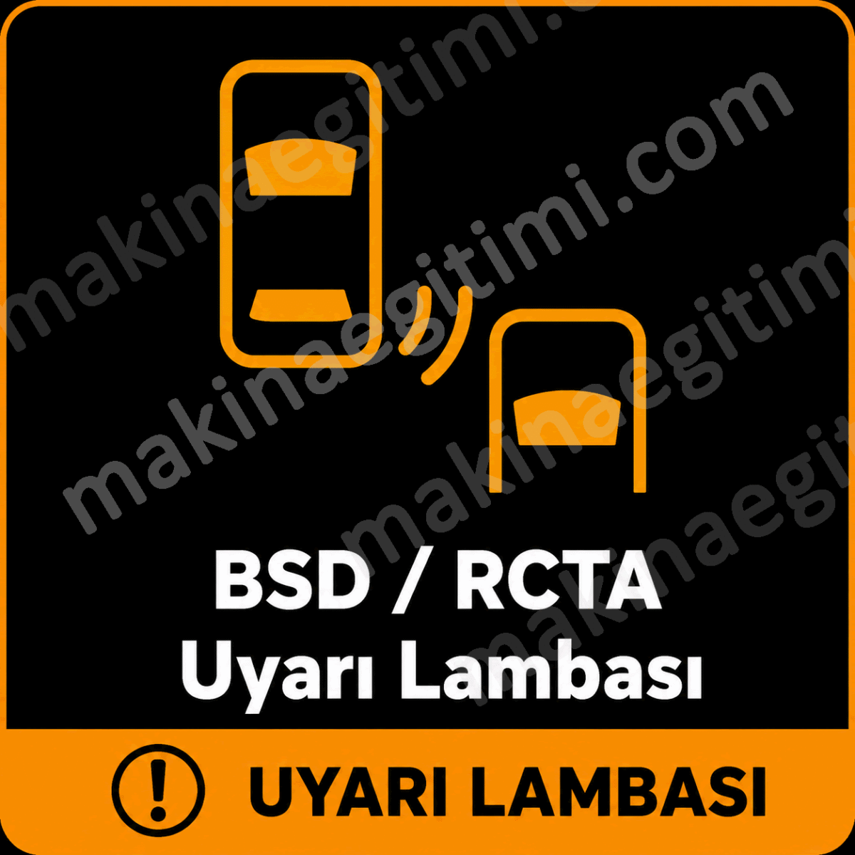 Araba gösterge panelindeki BSD / RCTA uyarı lambası