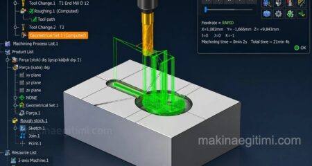 Catia ile Cam İşleme Örneği-Şurup Kaşığı-Dişi kalıp