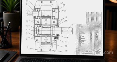 Gear Mechanism Assembly and Detail Drawing