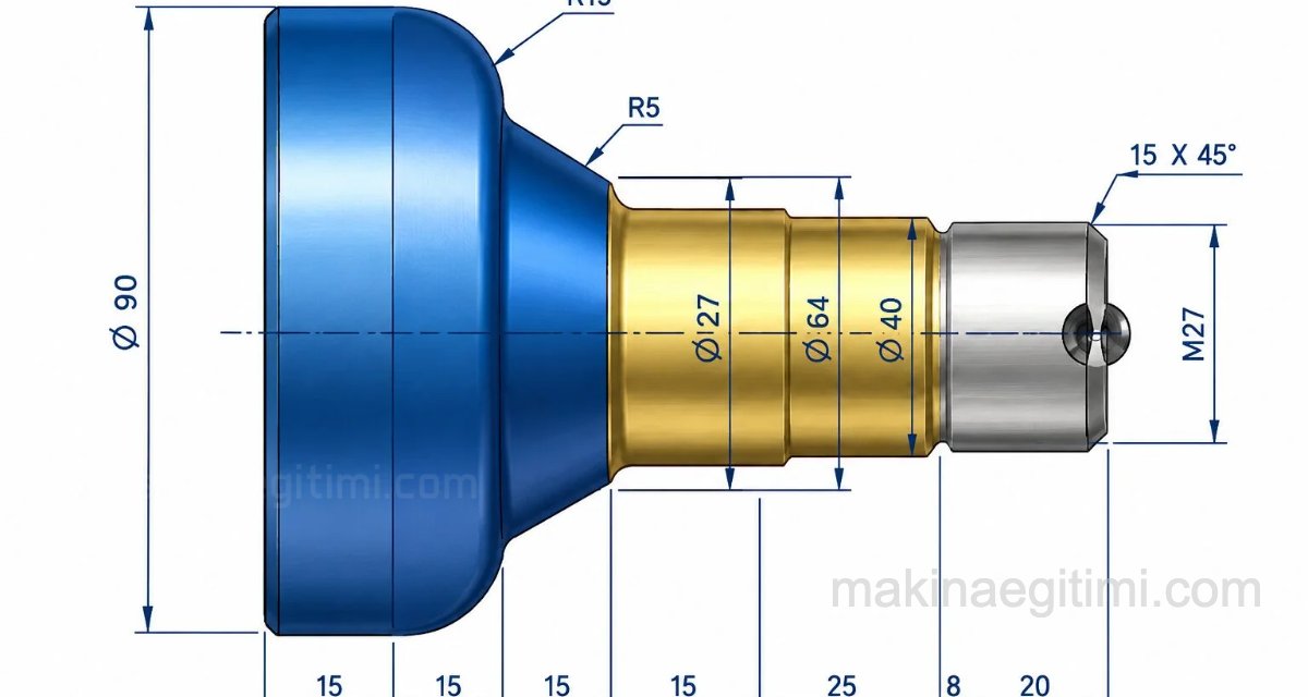 Cad-Cam (Mastercam) Tornalama İşlem basamakları Mastercam Tornalama İşlem basamakları