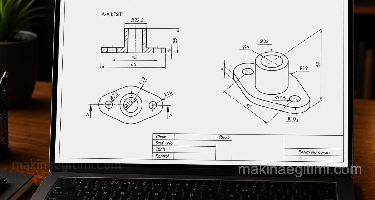Teknik Resim Tam Kesit Alma Uygulamaları – Temrinler Tam Kesit Uygulamaları Temrinler