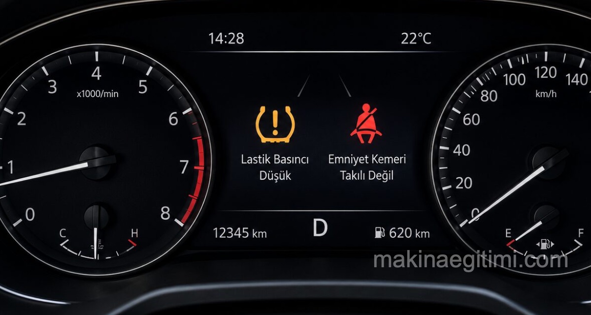 Vehicle dashboard warning light symbols