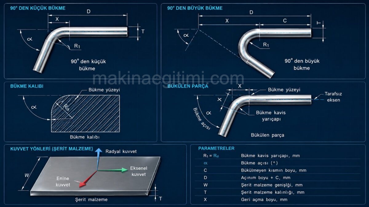 bend radius in bending dies