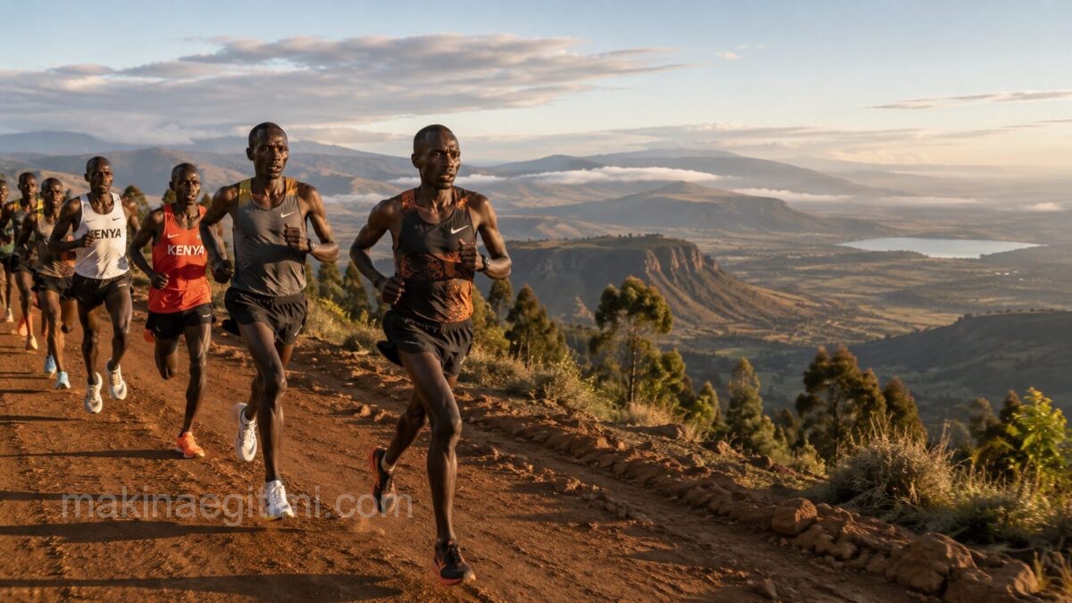 Kenyan athletes in the Rift Valley