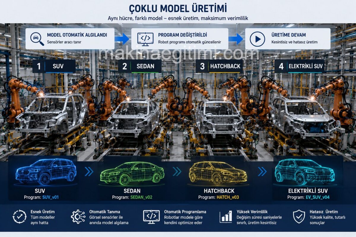robotik imalatta çoklu model üretimi ve esneklik