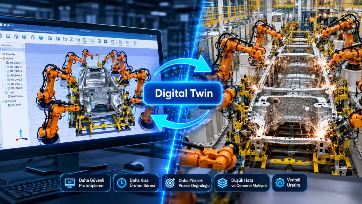 robotik kaynak dijital twin programlama simulasyon