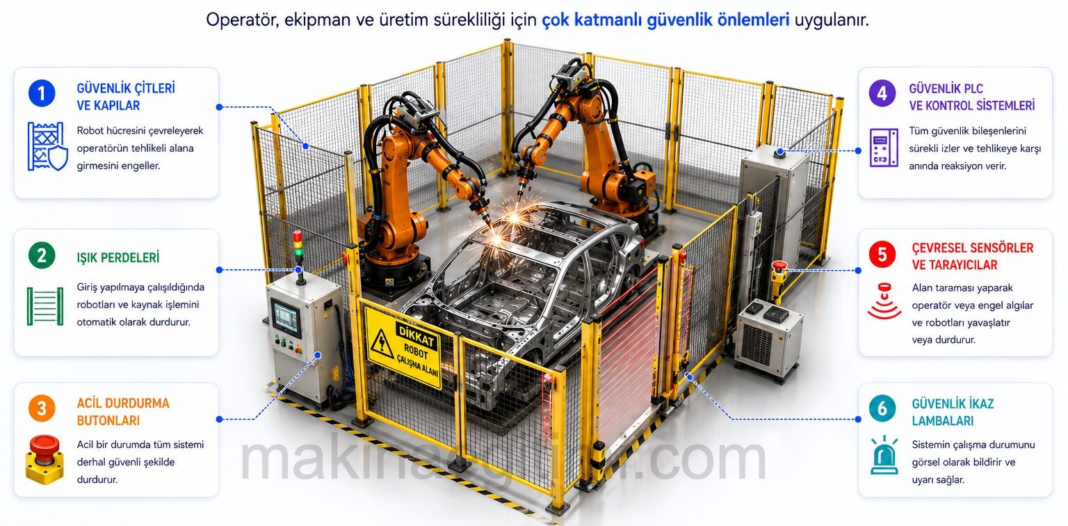 robotik kaynak hücresinde güvenlik