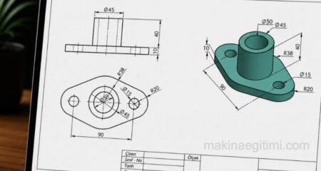 Teknik Resim- Eksik Görünüş Tamamlama Temrinleri