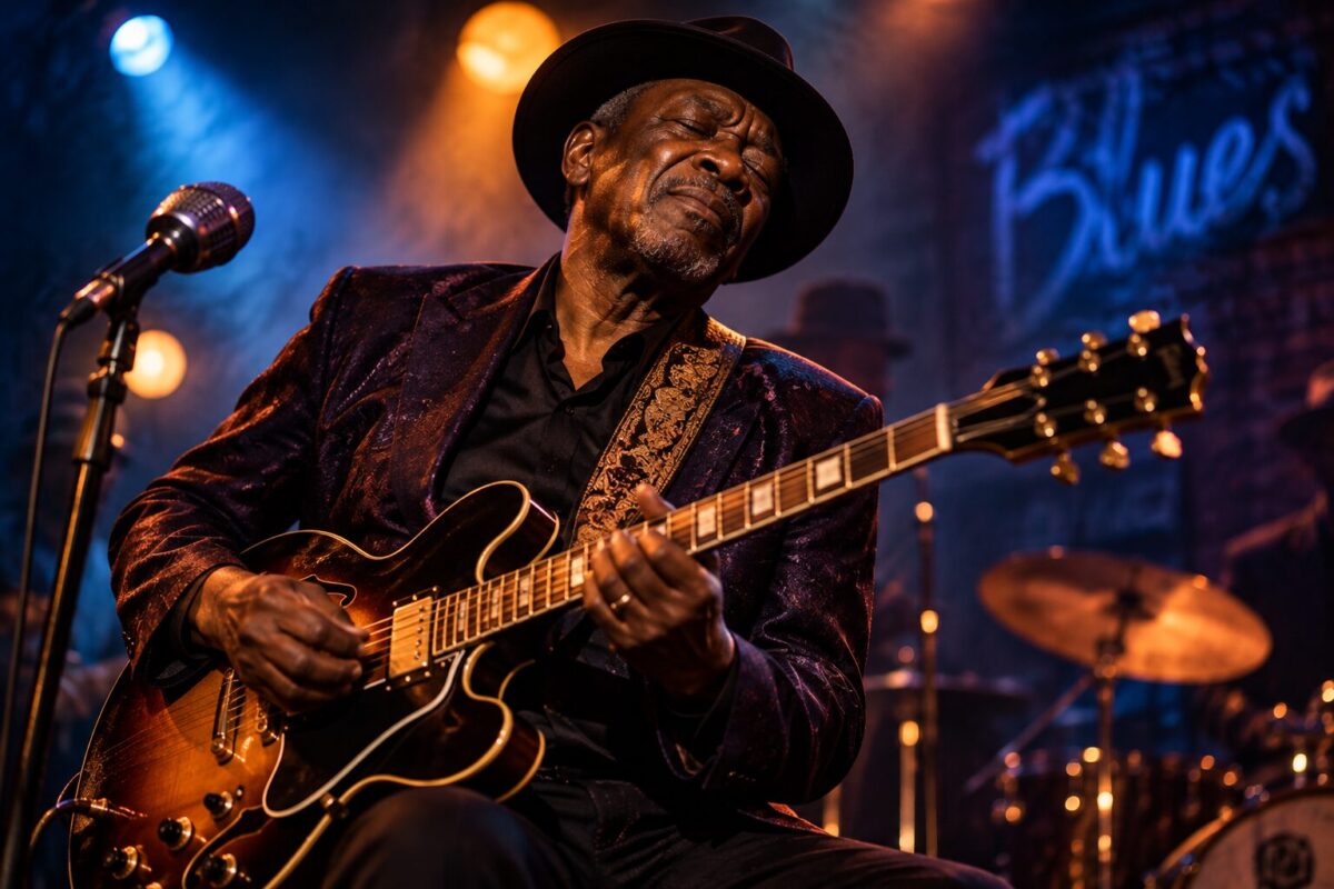 Bir blues gitaristi