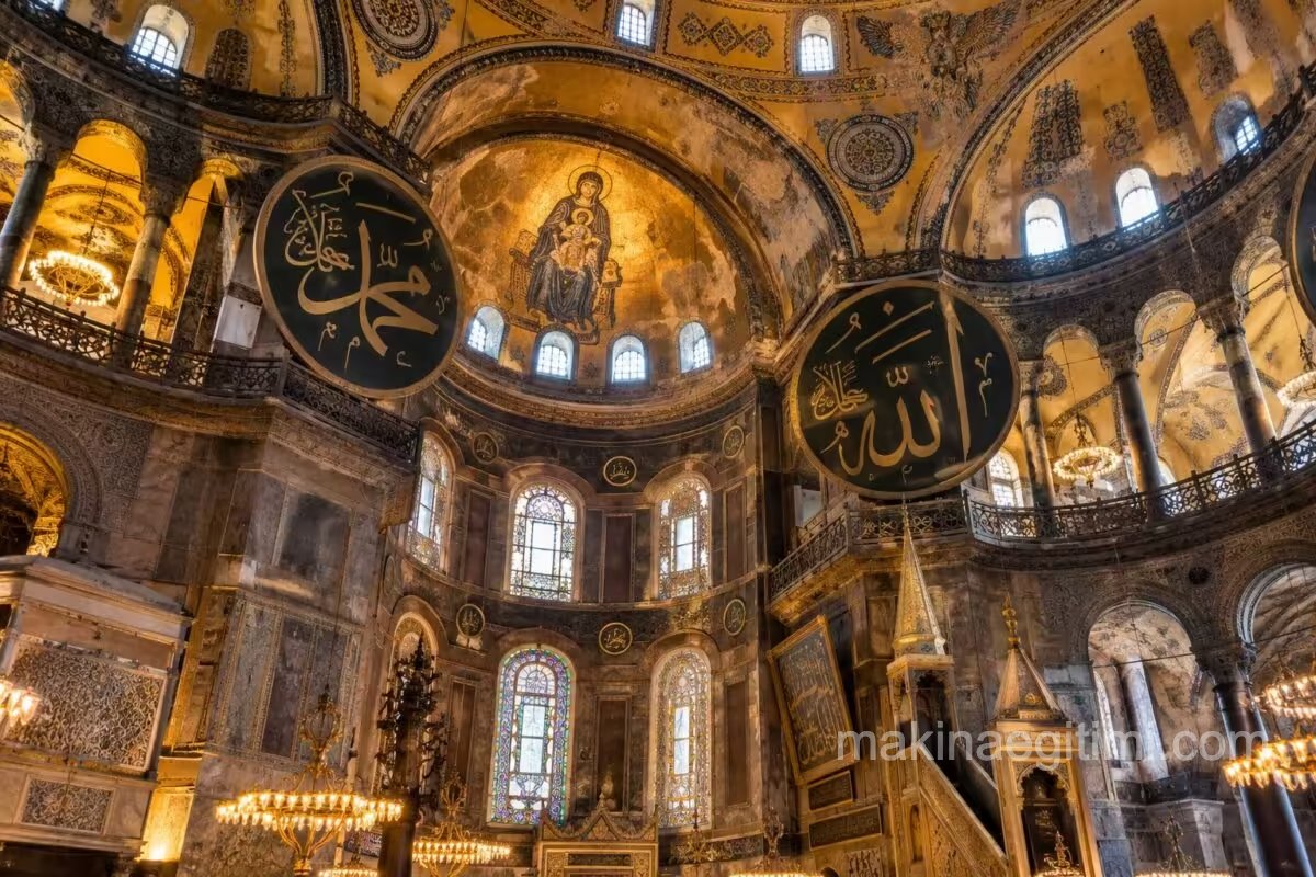 ayasofya iç mekan görüntüsü