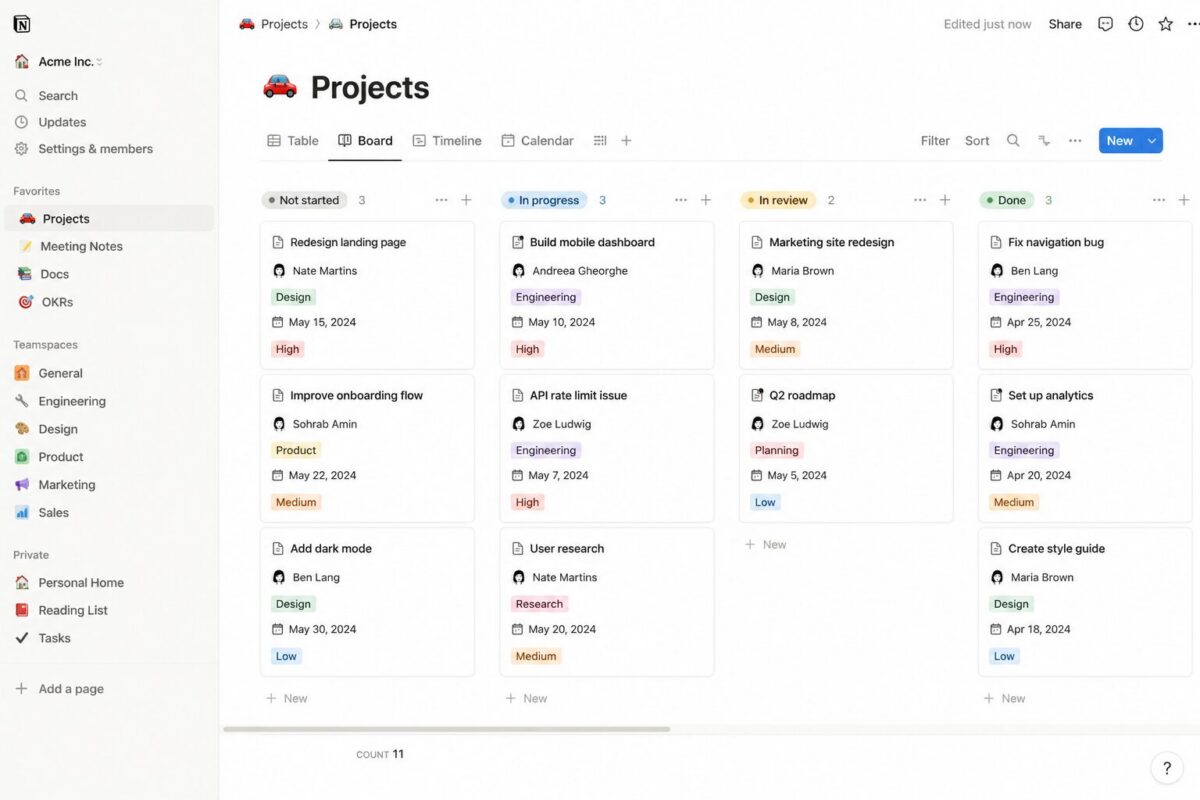 notion kanban board