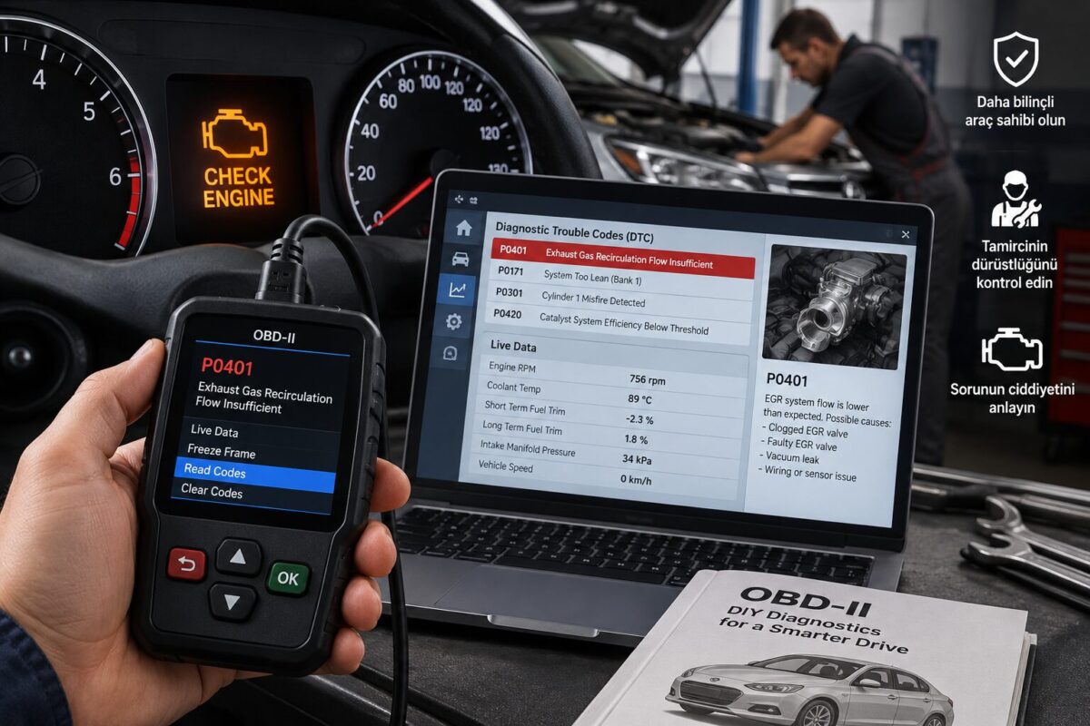 checking fault codes with an OBD reader