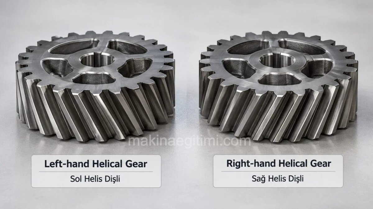 determining helix direction, right-hand and left-hand helix
