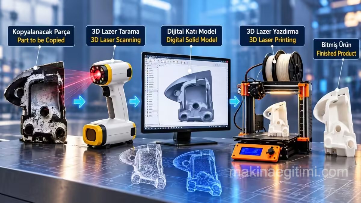 tersine mühendislik uygulaması 3d print 3d scanner