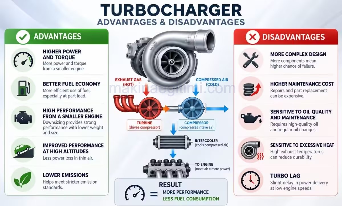 turbocharger advantages and disadvantages