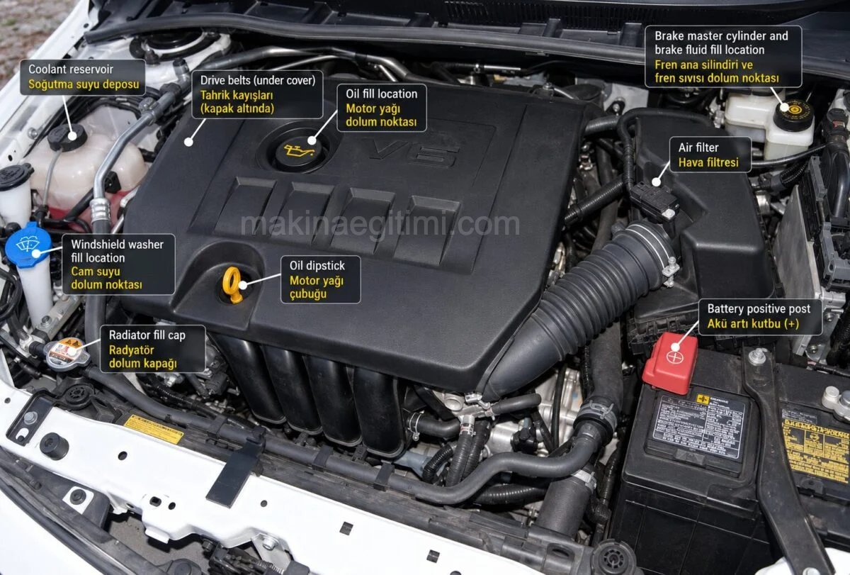 what is under the bonnet of a V6 engine