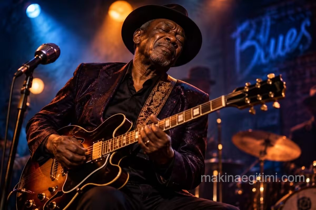 Bir blues gitaristi