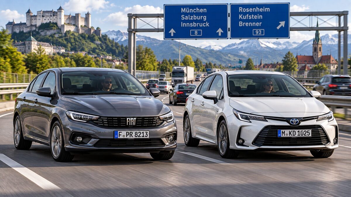Both cars on a European motorway or in city traffic