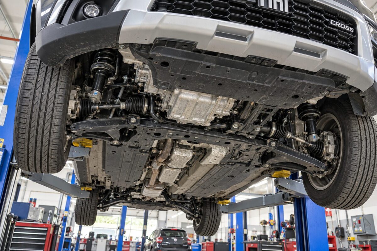 Servis ortamında Egea Cross'un alt takımı
