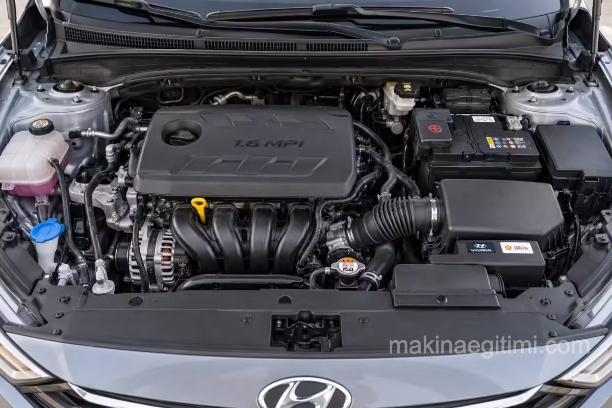 hyundai elantra 1.6 MPI motor bölmesi fotoğrafı